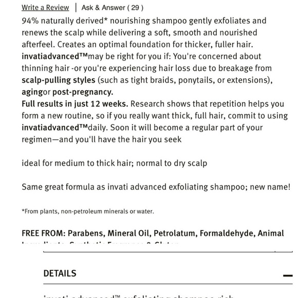 NEW | AVEDA Invati Advanced Exfoliating Shampoo Rich 33.8 fl oz / 1L - Picture 5 of 6